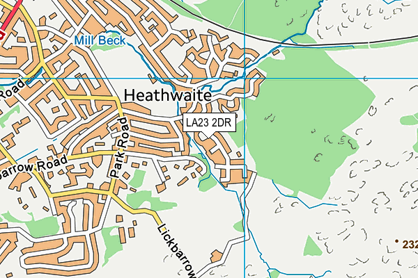 LA23 2DR map - OS VectorMap District (Ordnance Survey)