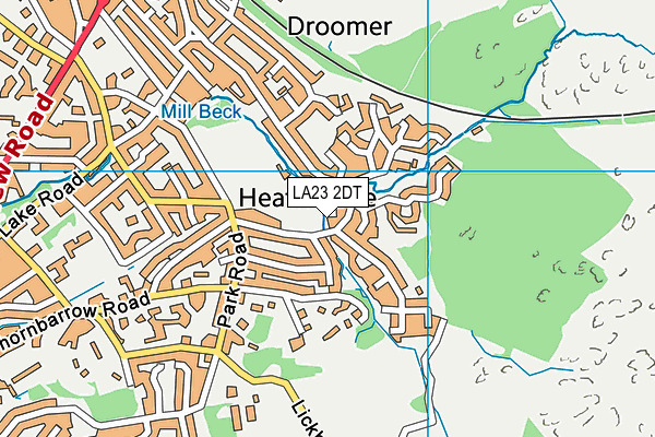 LA23 2DT map - OS VectorMap District (Ordnance Survey)
