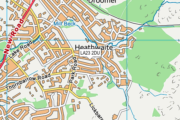LA23 2DU map - OS VectorMap District (Ordnance Survey)