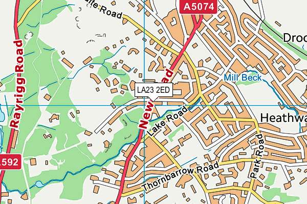 LA23 2ED map - OS VectorMap District (Ordnance Survey)