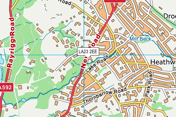 LA23 2EE map - OS VectorMap District (Ordnance Survey)