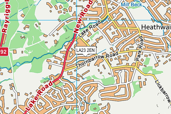 LA23 2EN map - OS VectorMap District (Ordnance Survey)