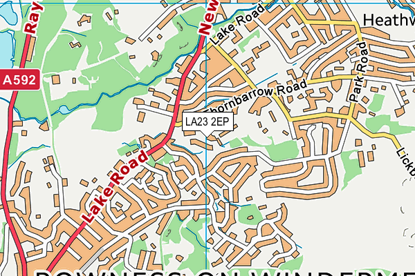 LA23 2EP map - OS VectorMap District (Ordnance Survey)