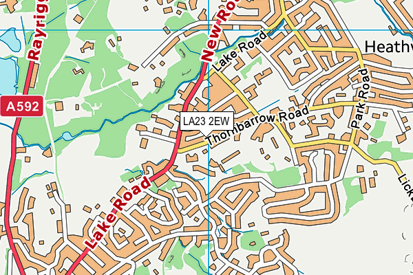LA23 2EW map - OS VectorMap District (Ordnance Survey)