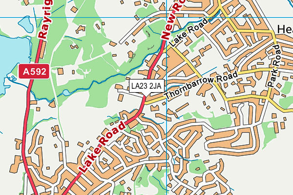 LA23 2JA map - OS VectorMap District (Ordnance Survey)