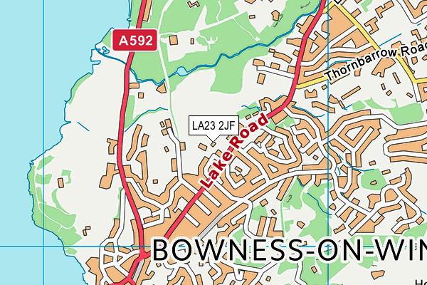 LA23 2JF map - OS VectorMap District (Ordnance Survey)