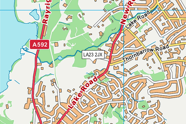 LA23 2JX map - OS VectorMap District (Ordnance Survey)