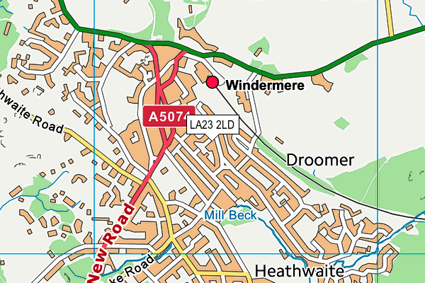 LA23 2LD map - OS VectorMap District (Ordnance Survey)