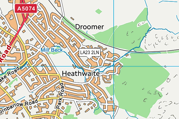 LA23 2LN map - OS VectorMap District (Ordnance Survey)