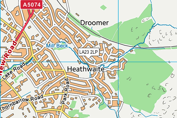 LA23 2LP map - OS VectorMap District (Ordnance Survey)