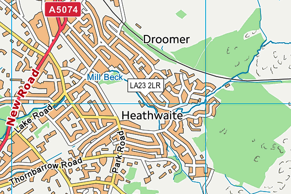 Queens Park (Windermere) map (LA23 2LR) - OS VectorMap District (Ordnance Survey)