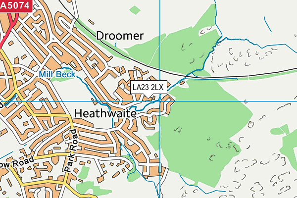 LA23 2LX map - OS VectorMap District (Ordnance Survey)