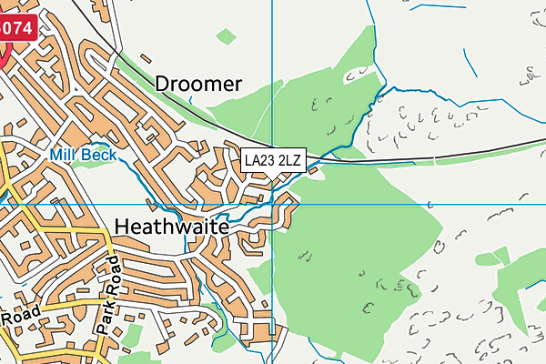 LA23 2LZ map - OS VectorMap District (Ordnance Survey)