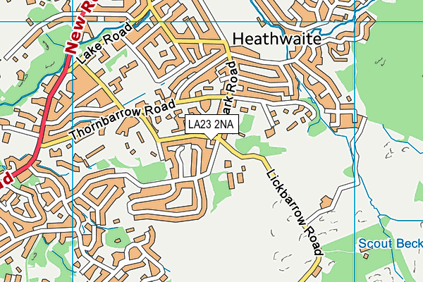 LA23 2NA map - OS VectorMap District (Ordnance Survey)