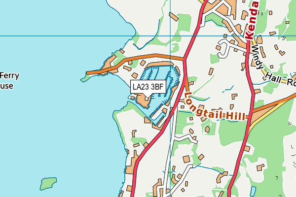 LA23 3BF map - OS VectorMap District (Ordnance Survey)