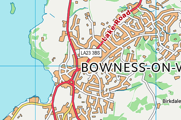 LA23 3BS map - OS VectorMap District (Ordnance Survey)