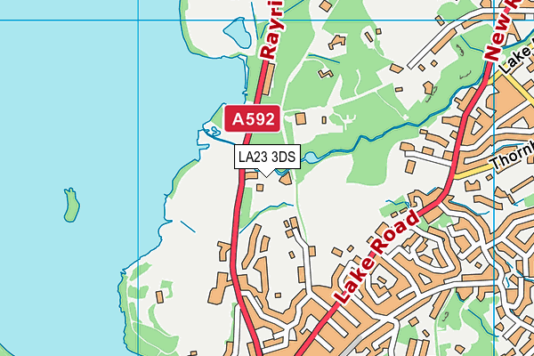 LA23 3DS map - OS VectorMap District (Ordnance Survey)