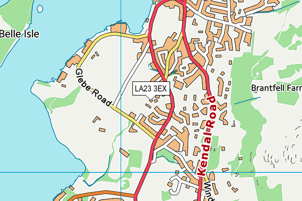 LA23 3EX map - OS VectorMap District (Ordnance Survey)