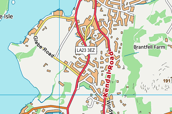 LA23 3EZ map - OS VectorMap District (Ordnance Survey)