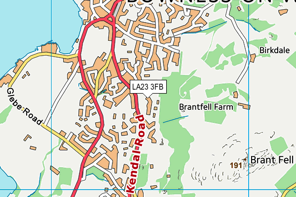 LA23 3FB map - OS VectorMap District (Ordnance Survey)
