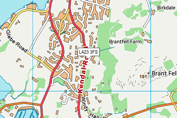 LA23 3FS map - OS VectorMap District (Ordnance Survey)