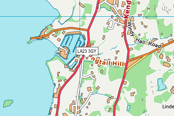 LA23 3GY map - OS VectorMap District (Ordnance Survey)