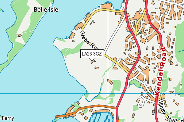 LA23 3GZ map - OS VectorMap District (Ordnance Survey)