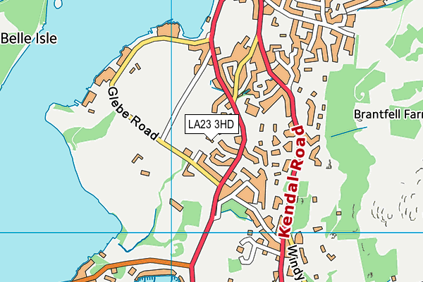 LA23 3HD map - OS VectorMap District (Ordnance Survey)