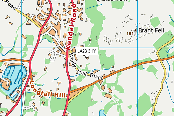 LA23 3HY map - OS VectorMap District (Ordnance Survey)