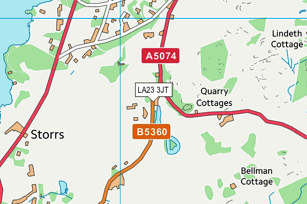 LA23 3JT map - OS VectorMap District (Ordnance Survey)