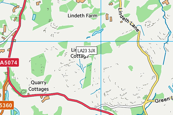 LA23 3JX map - OS VectorMap District (Ordnance Survey)