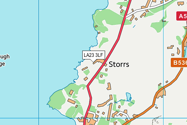 LA23 3LF map - OS VectorMap District (Ordnance Survey)