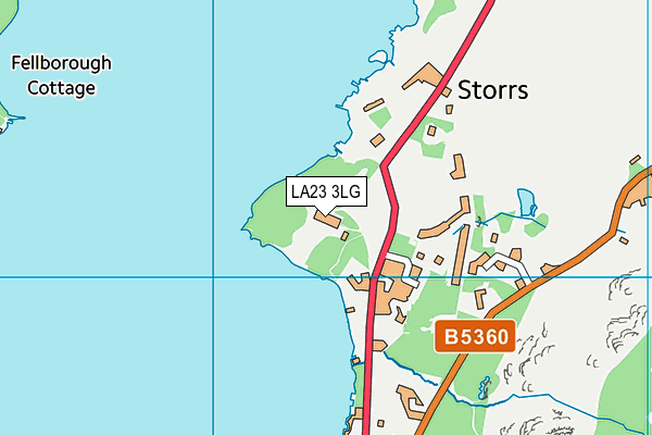 LA23 3LG map - OS VectorMap District (Ordnance Survey)