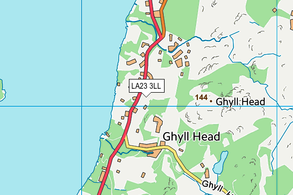 LA23 3LL map - OS VectorMap District (Ordnance Survey)