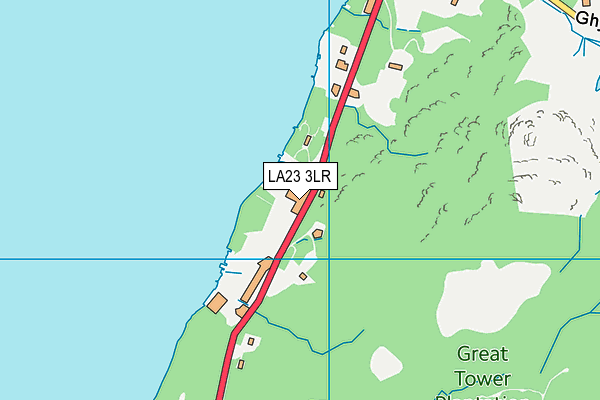 LA23 3LR map - OS VectorMap District (Ordnance Survey)