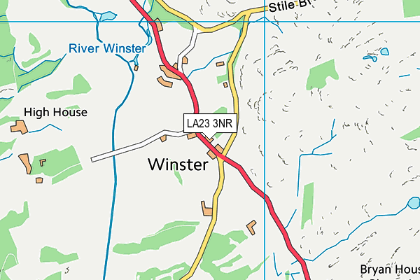 LA23 3NR map - OS VectorMap District (Ordnance Survey)