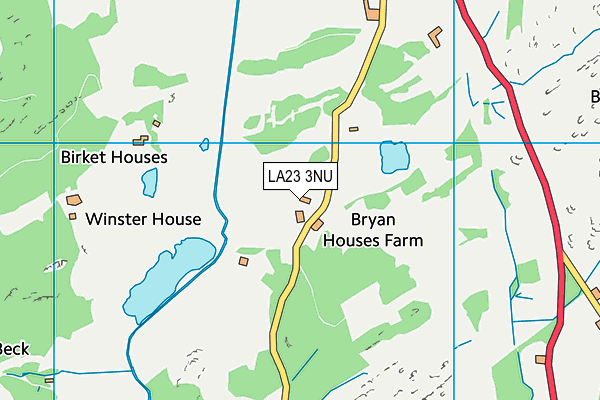 LA23 3NU map - OS VectorMap District (Ordnance Survey)