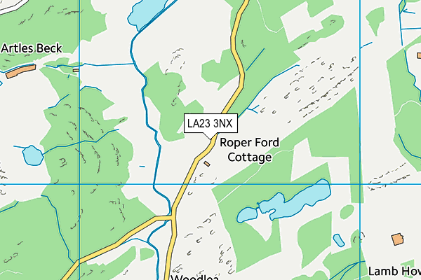 LA23 3NX map - OS VectorMap District (Ordnance Survey)