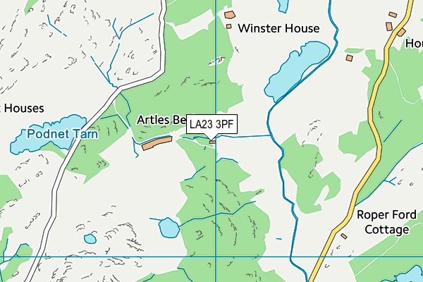 LA23 3PF map - OS VectorMap District (Ordnance Survey)