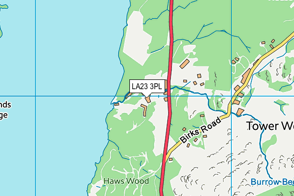 LA23 3PL map - OS VectorMap District (Ordnance Survey)