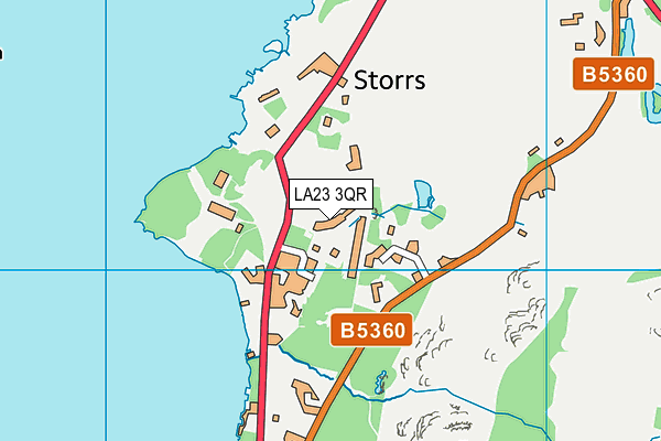 LA23 3QR map - OS VectorMap District (Ordnance Survey)