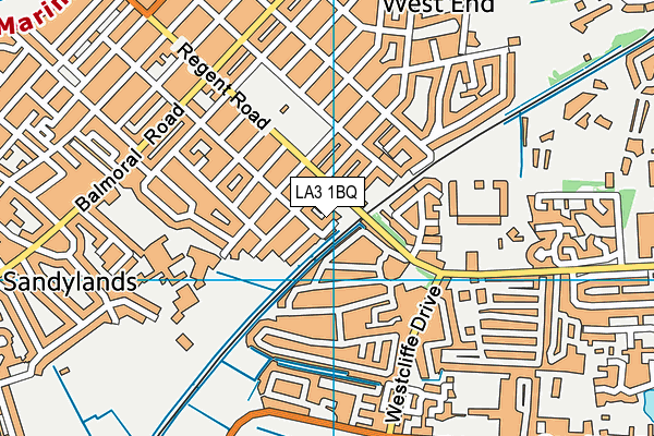 LA3 1BQ map - OS VectorMap District (Ordnance Survey)