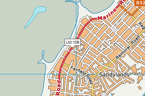 LA3 1DB map - OS VectorMap District (Ordnance Survey)