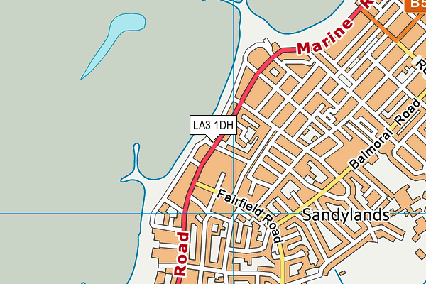 LA3 1DH map - OS VectorMap District (Ordnance Survey)