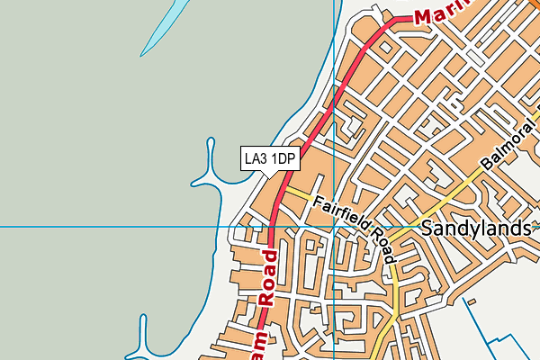 LA3 1DP map - OS VectorMap District (Ordnance Survey)