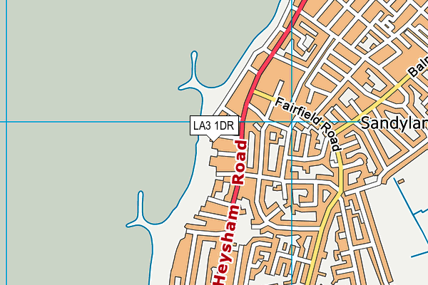 LA3 1DR map - OS VectorMap District (Ordnance Survey)