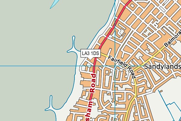 LA3 1DS map - OS VectorMap District (Ordnance Survey)