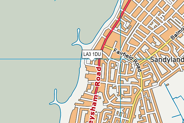 LA3 1DU map - OS VectorMap District (Ordnance Survey)