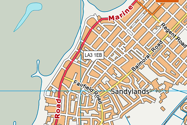 LA3 1EB map - OS VectorMap District (Ordnance Survey)