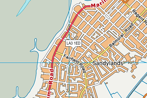 LA3 1ED map - OS VectorMap District (Ordnance Survey)